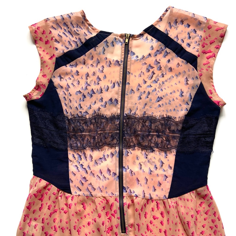 ANTHROPOLOGIE MAEVE Evangeline Sheer Peplum Top Pink Woken’s Size XS - Picture 5 of 15